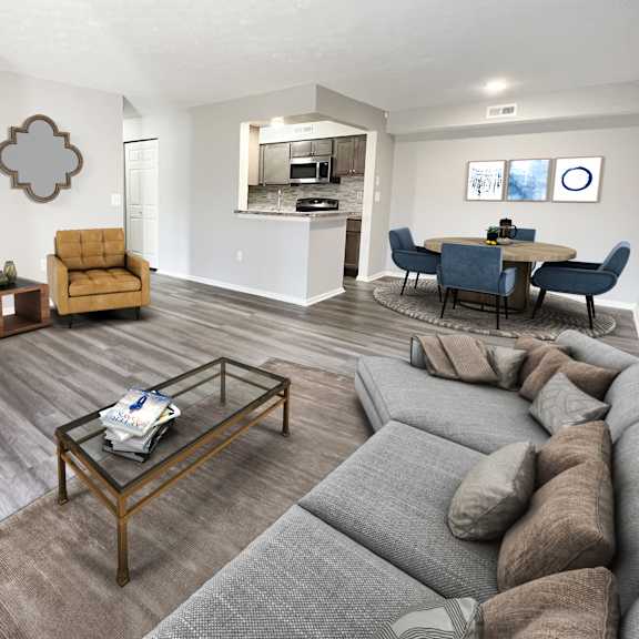 virtual model a 1074 sqft  at deercross apartments, cincinnati, oh, 45236