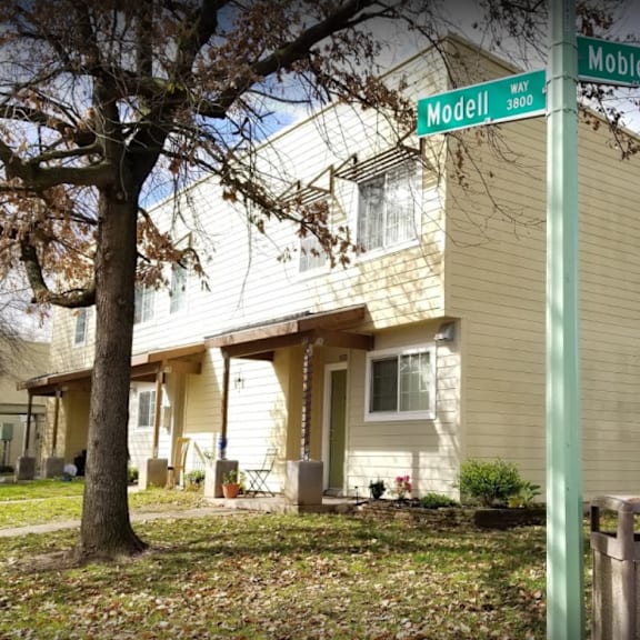 a house with a sign that says mobley.