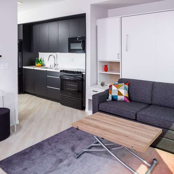 thoughtfully designed studios maximize space and natural light