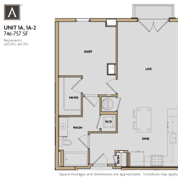 Thumbnail 9 of 17 A one bedroom apartment at Aertson Midtown in Nashville, TN 37203