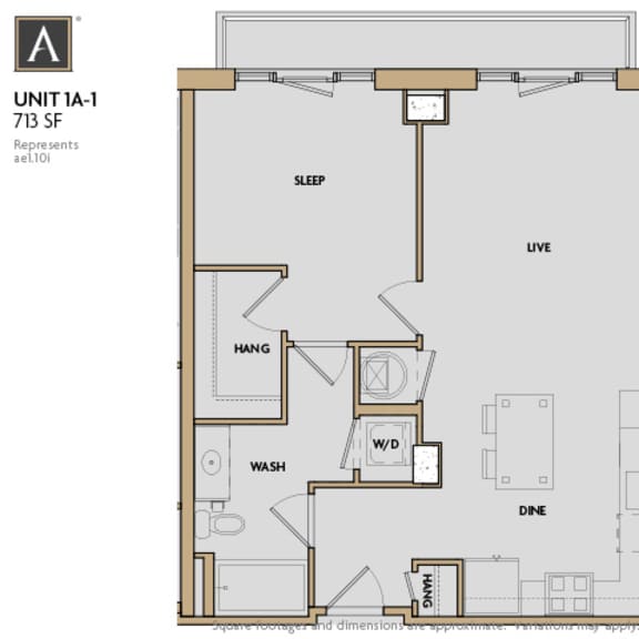 Thumbnail 10 of 17 A one bedroom apartment at Aertson Midtown in Nashville, TN 37203