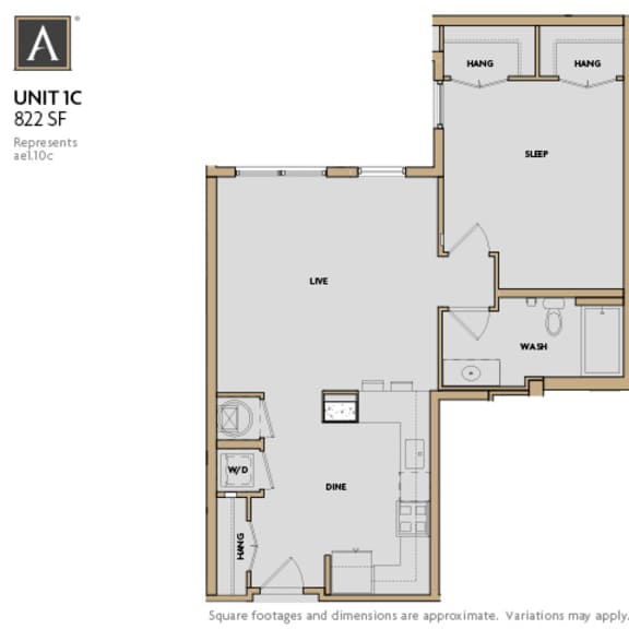 Thumbnail 3 of 17 a floor plan of a studio apartment