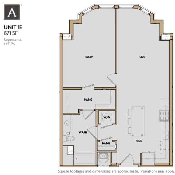 Thumbnail 12 of 17 A one bedroom apartment at Aertson Midtown in Nashville, TN 37203