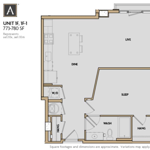 Thumbnail 6 of 17 A one bedroom apartment at Aertson Midtown in Nashville, TN 37203