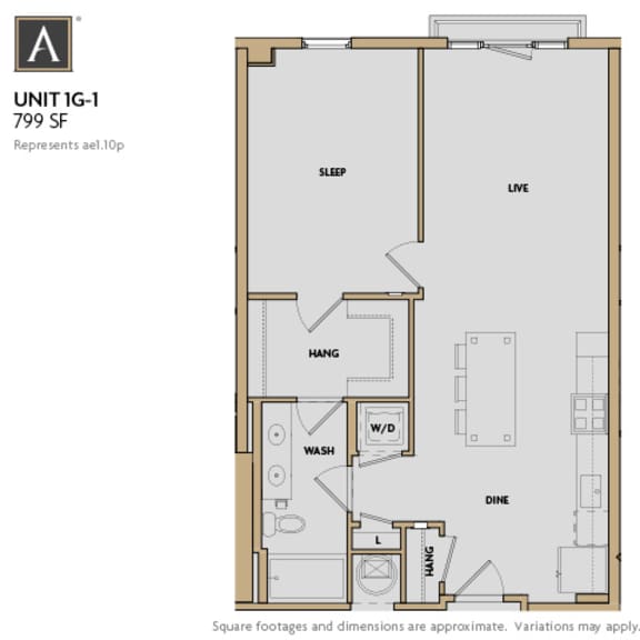 Thumbnail 14 of 17 A one bedroom apartment at Aertson Midtown in Nashville, TN 37203