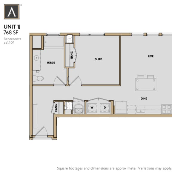 Thumbnail 5 of 17 A one bedroom apartment at Aertson Midtown in Nashville, TN 37203