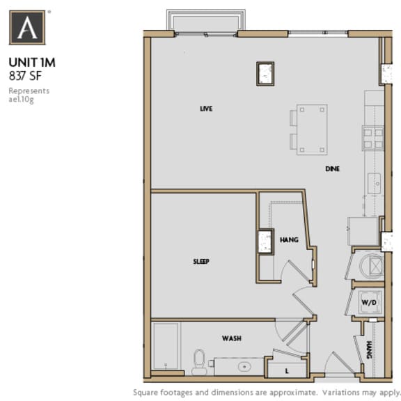 Thumbnail 4 of 17 A one bedroom apartment at Aertson Midtown in Nashville, TN 37203