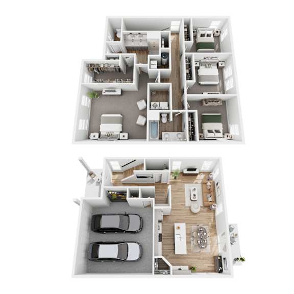 Thumbnail 3 of 3 D12 Floor Plan at Mural Brownsburg, Indiana, 46112