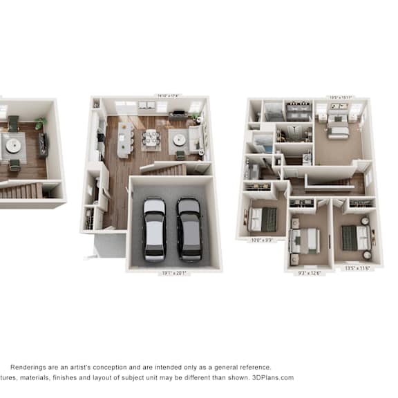 Thumbnail 2 of 2 Haven plan at Mural Lewis Center – modern two-story layout ideal for families seeking rental homes in Lewis Center, OH.