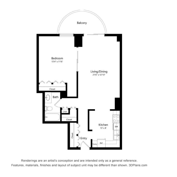 Thumbnail 3 of 3 Convertible 06 Floor Plan at Churchill, Minneapolis, MN