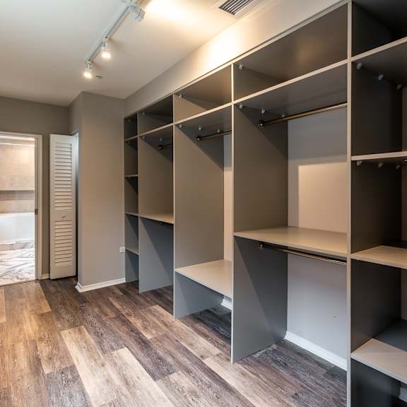 Thumbnail 11 of 14 a walk in closet in a new home at Park Heights by the Lake Apartments, Illinois, 60649