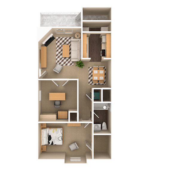 Thumbnail 1 of 2 1 Bedroom 1 Bathroom with den, 899 sq ft, Eagle floorplan  at Bexley Village, Greenwood
