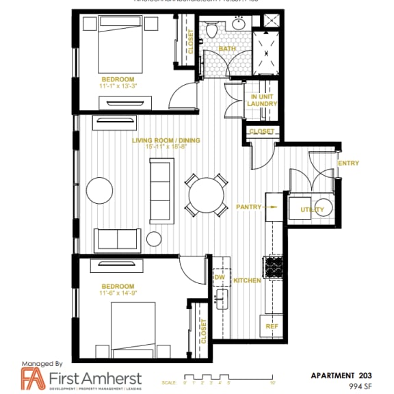 Thumbnail 14 of 14 2 Bedroom 2 Bathroom g at Nineteen North, Buffalo, New York