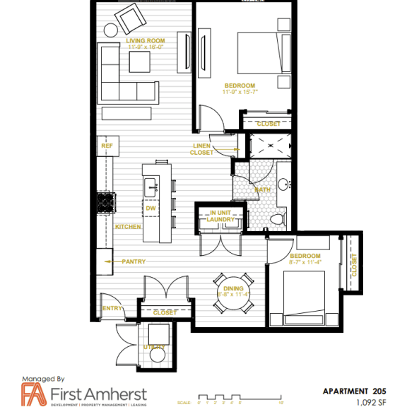 Thumbnail 12 of 14 2 Bedroom 1 Bathroom at Nineteen North, Buffalo, NY