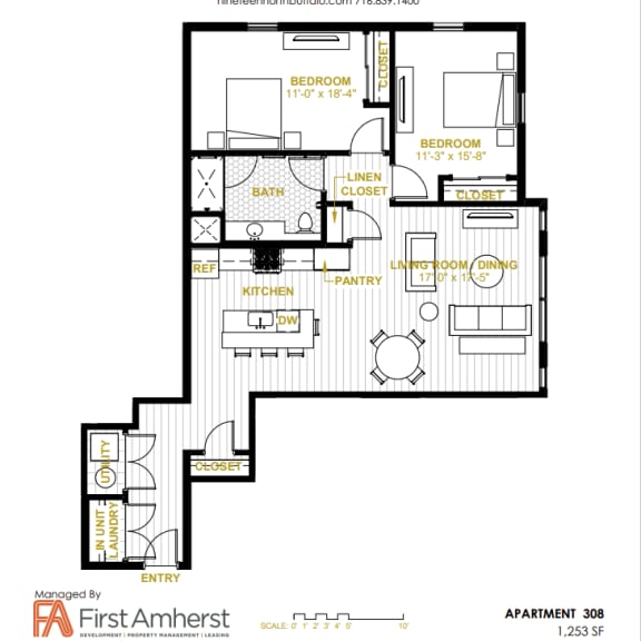 Thumbnail 7 of 14 2 Bedroom 1 Bathroom e at Nineteen North, Buffalo, New York