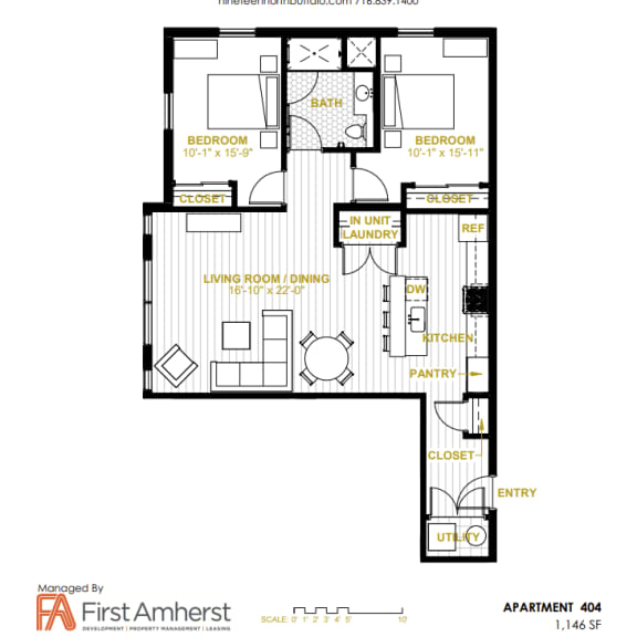 Thumbnail 6 of 14 2 Bedroom 1 Bathroom f at Nineteen North, Buffalo, 14202