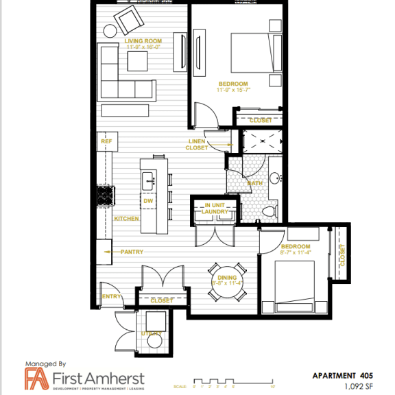 Thumbnail 4 of 14 1 Bedroom 1 Bathroom at Nineteen North, Buffalo, NY, 14202