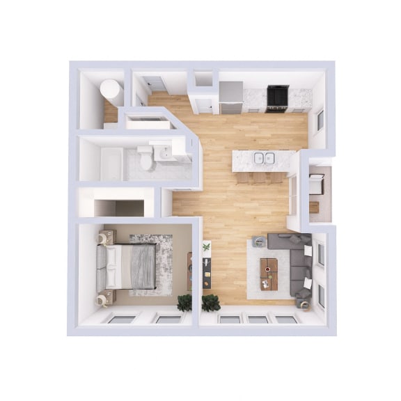 Thumbnail 2 of 2 The Lexington Floor Plan at Monmouth Row Apartments, Newport, 41071