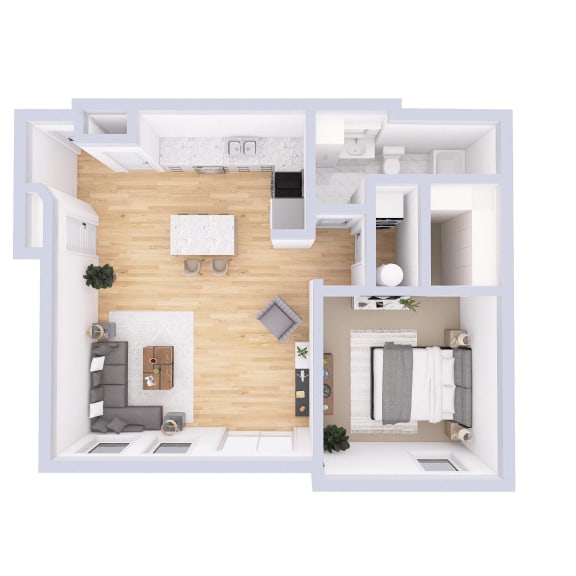 Thumbnail 2 of 19 The providence Floor Plan at Monmouth Row Apartments, Newport, Kentucky