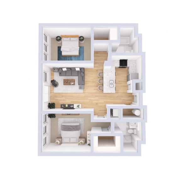 Thumbnail 2 of 2 The york Floor Plan at Monmouth Row Apartments, Newport, 41071