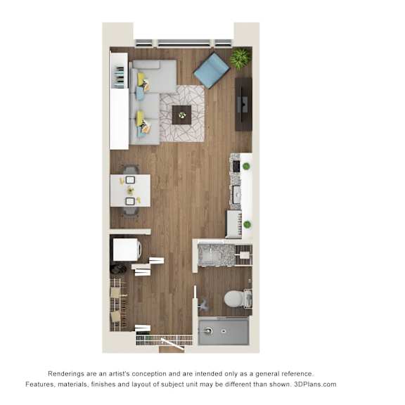 Thumbnail 3 of 3 SN1 - Studio N Floor Plan at Sky Central, Cincinnati