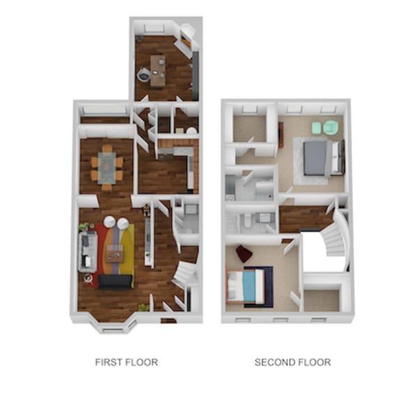Thumbnail 1 of 2 Davenport Floor Plan at Indian Creek Apartments, Ohio, 45236