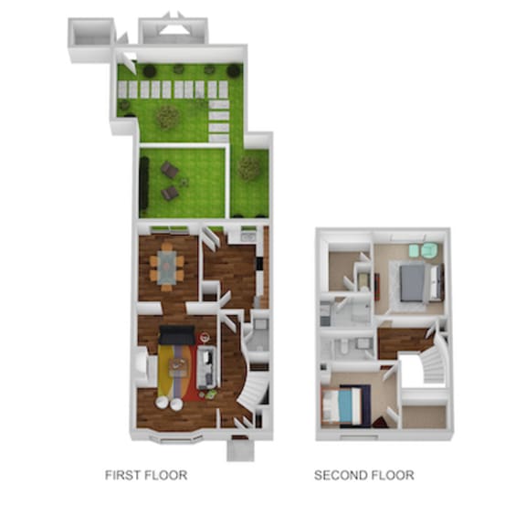 Thumbnail 1 of 2 Derby Floor Plan at Indian Creek Apartments, Cincinnati, OH, 45236