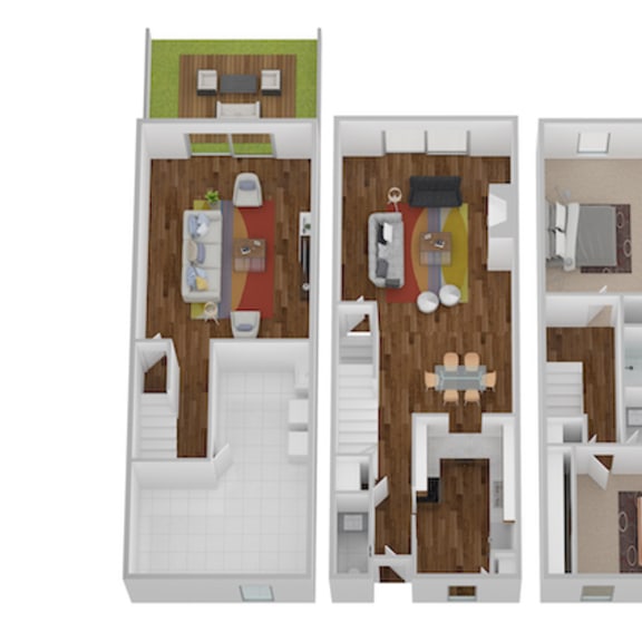 Thumbnail 1 of 21 Eaton I & II Floor Plan at Indian Creek Apartments, Cincinnati, OH