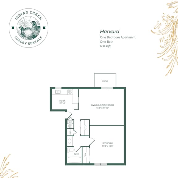 Thumbnail 2 of 2 Floor Plan at Indian Creek Apartments*, Cincinnati, Ohio