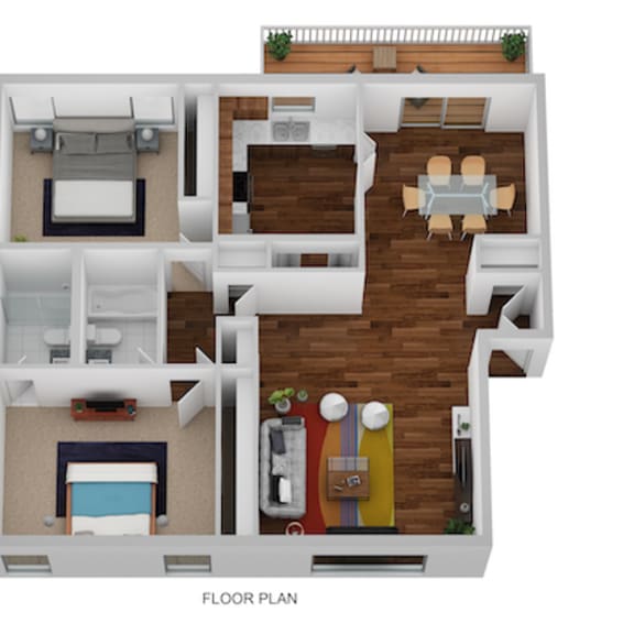 Thumbnail 1 of 10 James Floor Plan at Indian Creek Apartments, Ohio