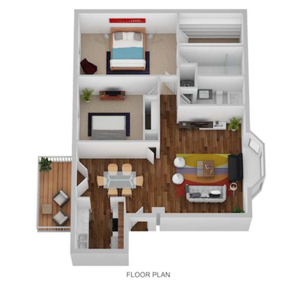 Thumbnail 1 of 2 Kirk Floor Plan at Indian Creek Apartments, Ohio, 45236
