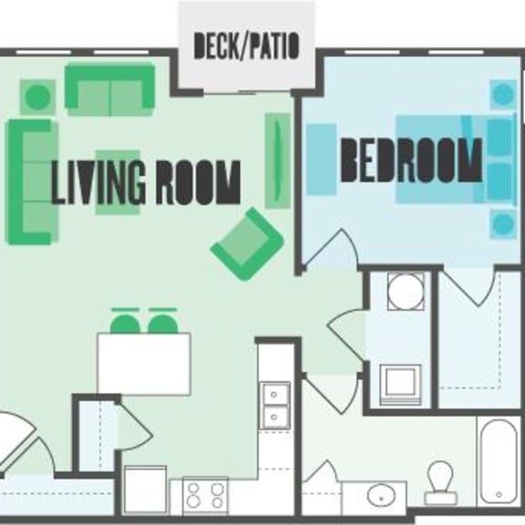 Thumbnail 1 of 15 The Monmouth 1 Bed  1 Bath Floor Plan at Monmouth Row Apartments, Newport