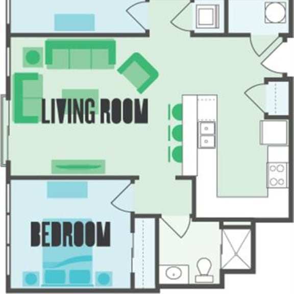 Thumbnail 1 of 2 The Washington 2 Bed  2 Bath Floor Plan at Monmouth Row Apartments, Newport, Kentucky