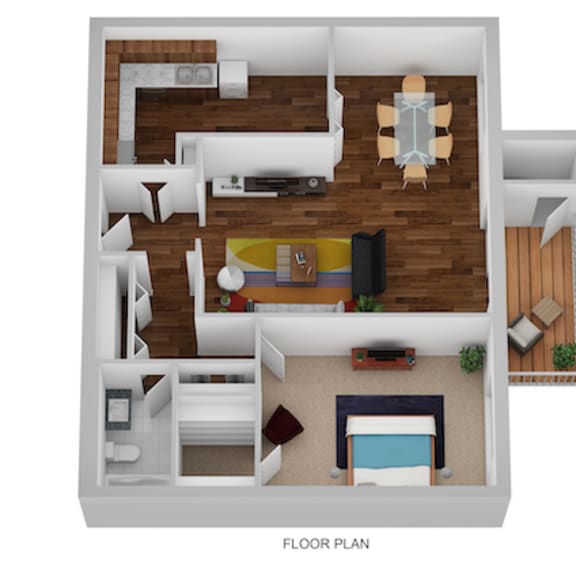 Thumbnail 1 of 10 Oxford Floor Plan at Indian Creek Apartments, Cincinnati, Ohio