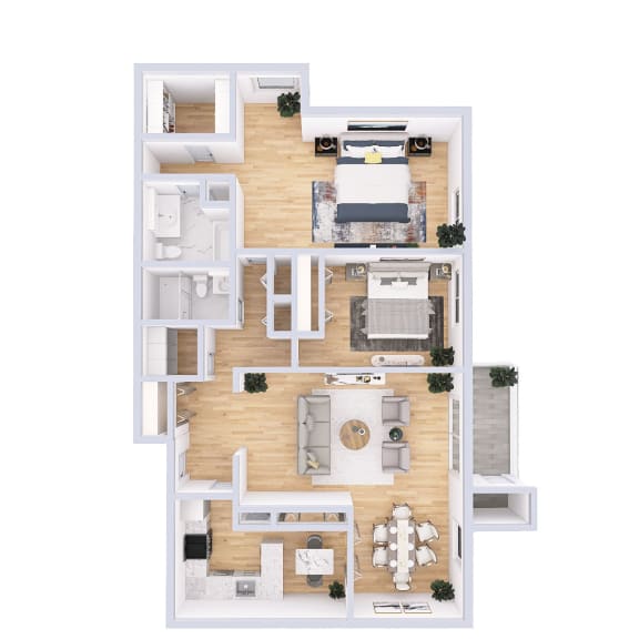 Thumbnail 1 of 10 Salem  3D Floor Plan at Indian Creek Apartments*, Cincinnati, OH