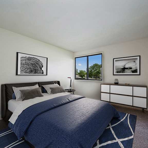 bedroom at seven springs apartments, college park, md