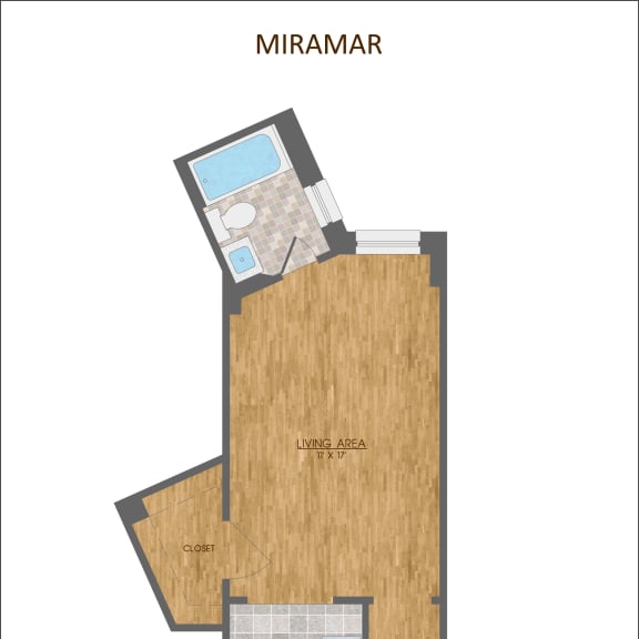 Thumbnail 1 of 11 R1E Floor Plan at Miramar, Washington