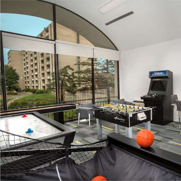 game room at seven springs apartments, college park, 20740