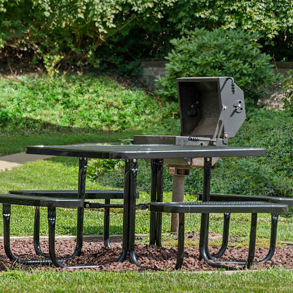 grilling station at versailles apartments, towson, maryland