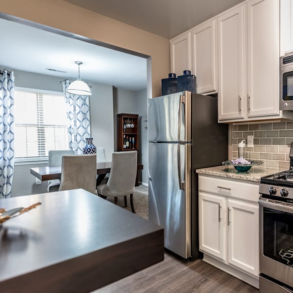 fully equipped kitchen at versailles apartments, towson, md, 21204