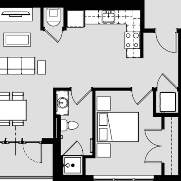 Thumbnail 2 of 2 1 bed 1 bath C at Harbor Side at Conwood Flats Apartments, Tennessee, 38107