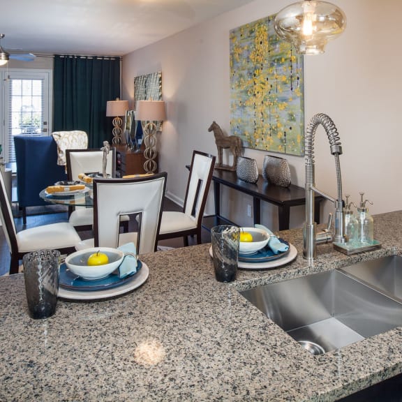 Thumbnail 3 of 9 kitchen counter and sink at Ansley at Town Center, Evans