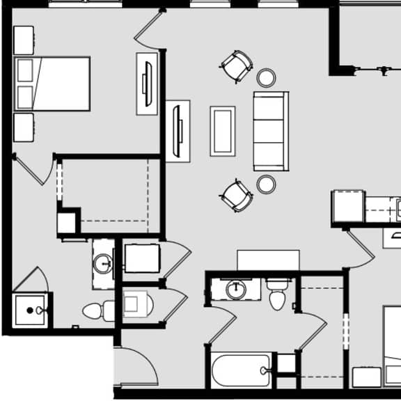 Thumbnail 2 of 2 2 bed 2 bath C at Harbor Side at Conwood Flats Apartments, Tennessee