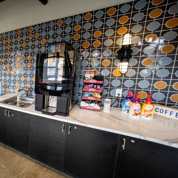 a coffee shop with a coffee machine on the side of the road at conwood flats, memphis, tn, 38107