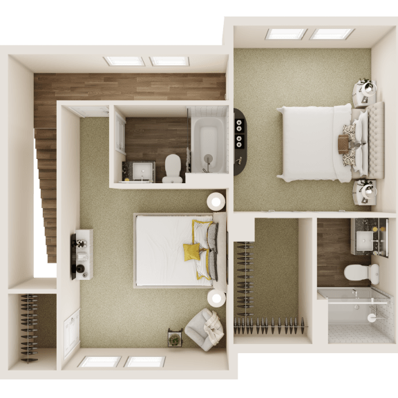 Thumbnail 2 of 3 3bedroom 3.5 bathroom floor plan B at The Livano Kemah, Texas, 77565