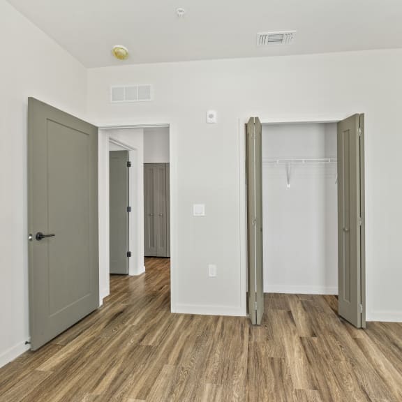 Thumbnail 4 of 14 Modern Bedroom with ample closet space  at Azalea, Luxury Tampa Apartments