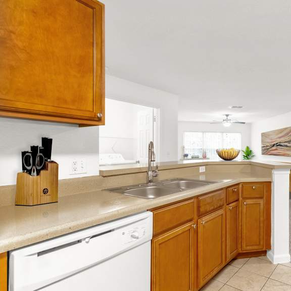 kitchen and dining