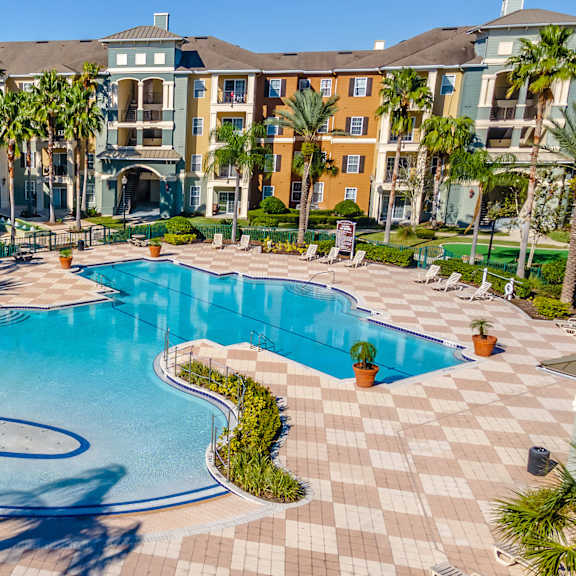 resort style pool