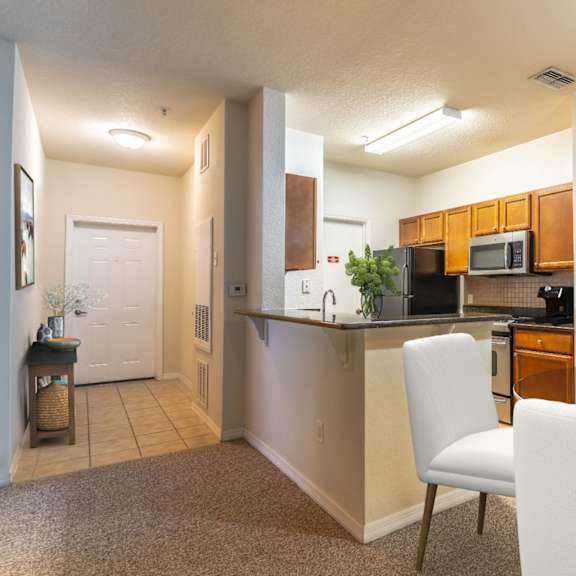 kitchen and dining room