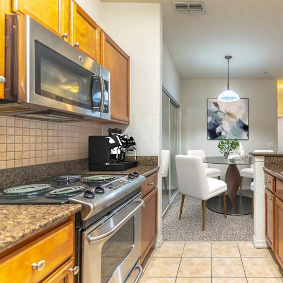 kitchen and dining room